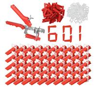 601 pcs Tile Leveling System 3mm 400 pcs Tile Spacer 200 pcs Resuable Wedges 1 Tile Leveling Pliers Tile Spacers and Levellers Tile Levelling System Kit for Wall and Floor Tile Leveling