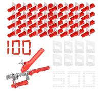 601 Pcs Tile Leveling System With Spacers and Levellers - 1mm Base Wedges and Insertion Pliers for Wall and Floor Installation - Reusable