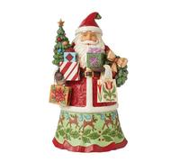 Enesco Jim Shore Heartwood Creek Santa Holding Gifts Bags Figurine, 10.43 Inch, Multicolor