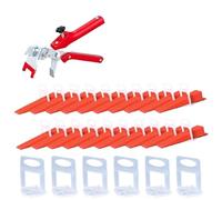 601pcs Professional Wall Floor Ceramic Tile Leveling System Clips Wadge Piler Spacer Kit for Laying Construction Tools Building for Building Walls Floors(1.0mm)