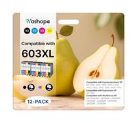603XL Ink Cartridges Multipack Replacement for Epson 603 XL 603 for Expression Home XP-3100 XP-4100 XP-2100 XP-2105 XP-3105 Workforce WF-2810 WF-2830 WF-2835 WF-2850 Printer (12-Pack)
