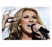 (604) Celine Dion Music Legend Signed x2 A4 Photographs (21 X 297 CM) Art Work Wall Art Display (REPRINT) #####