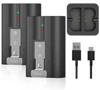 6040mAh Rechargeable Battery Compatible with Video Doorbell 2/3/3+/4, Video Doorbell 3 Plus, Stick Up Cam Battery (2nd & 3rd Gen) and Spotlight Cam (2025 New) (2 batteries+charging station)