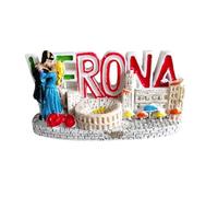 60431 Verona Romeo and Juliet Fridge Magnet and 3D Resin City Background Collection 9 x 5 cm