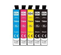 604XL Ink Cartridge,Compatible For Epson XP-2200 XP-3200 XP-4200 WF-2950 | Compatible Ink, 604/604XL, BK/C/M/Y, With Chip, Fits XP-2200 WF-2950(5PCS)
