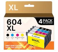 604XL Ink Cartridges Replacement for Epson 604 XL Ink Cartridge for Epson Expression Home XP-2200 XP-2205 XP-3200 XP-3205 XP-4200 XP-4205, Workforce WF-2910DWF WF-2930DWF WF-2935DWF WF-2950DWF 4pack