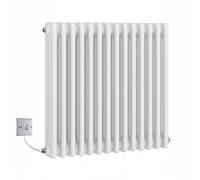 (605mm) Traditional White 3 Column Electric Radiators 600mm high