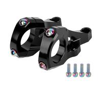 6061 Aluminium Alloy Direct Mount Stem for Downhill Mountain Bikes, Designed for Dual Crown Forks, 31 8mm Handlebar Clamp, CNC Processed with Anodizing Treatment for Durability (Black)