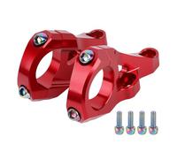 6061 Aluminium Alloy Direct Mount Stem for Downhill Mountain Bikes, Designed for Dual Crown Forks, 31 8mm Handlebar Clamp, CNC Processed with Anodizing Treatment for Durability (Red)