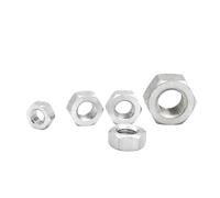 6061# Aluminum 1~50 Pcs/lot M2 .5 M3 M4 M5 M6 M8 M10 M12 M14 M16 M18 M20 M22 M24 Hex Hexagon Nut DIN934(M24 (1pc))