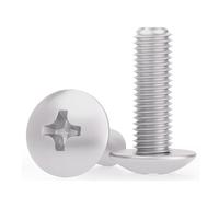 6061# Aluminum Alloy Cross Recessed Head Machine ScrewsM3 M4 M5 M6 M8 Big Flat Mushroom Head(25mm,M4 (50pcs))