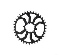 6061-T6 Aluminum Chainring 30-38T 8-12 Speed CNC | Hollow structure reduces weight, maintains strength, ideal for racing, 30-38T range, direct mount fit(black 36T)