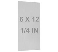 6061 T651 Aluminum Sheet Metal 6 x 12 x 1/4 Inch Flat Plain Aluminum Plate Covered with Protective Film, Heat Treatable Rectangle 6MM Thick Aluminum Metal Plate for Industrial