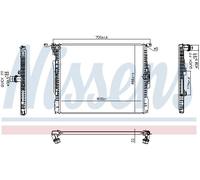 Nissens Engine Radiator 606513 for BMW 3 Series F31 330i Touring 2.0