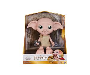 6069165 Harry Potter, Interactive Magical Dobby Elf Doll with Sock, Over 30 Sounds and Phrases, 21.6cm, Kids' Toys for Ages 6 and up, Black