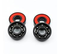 608 2RS Hybrid Black Ceramic Ball Bearing 8 * 22 * 7mm Roller Skate 4Pcs