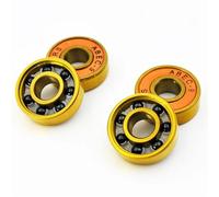608 2RS Hybrid Black Ceramic Ball Bearing 8 * 22 * 7mm Roller Skate Skateboard 4Pcs