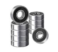 608 Bearing, 20 PCS ABEC-9 Miniature Metal Bearings, Double Shielded Stainless Steel Bearings for Long Skateboards, Four-Wheel Skates, and Wheels, Frictionless and Durable Performance