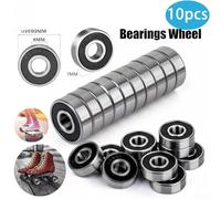 608RS Miniature Ball Bearings 10pcs 8mm Inner Diameter 22mm Outer Diameter 7mm Thickness for Model Building and Technical Education (20 Pcs, Boxed, White)