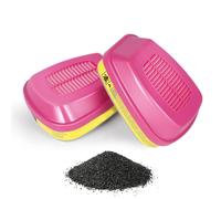 60923 Respirator Cartridge, Particulate Filter, for Half and Full Face Pieces, Effective Filtering Organic Vapors, Acid Gases and Particulates,1 Pair for Manufacturing, Laboratory, Construction