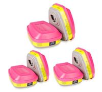 60923 Respirator Cartridge Particulate Filter, Helps Protect Against Organic Vapors, Acid Gases, Chemicals and Particles (3 Pairs)