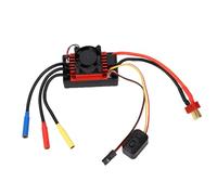 60A Brushless RC Car ESC with Cooling Fan - Electronic Speed Controller Featuring External Programming Port, 5.85V 3A BEC Output for 1/10 Trucks and Buggies
