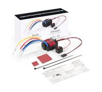 60a Continuous / 360a Peak Brushed Electronic Speed Controller (ESC) for 1 Over 10 Rc Cars Boats - 6-12v 2s-3s Lipo or 6-9 Cell Nimh for Xt60 Interface Forward/Brake/Reverse Mode(RED)