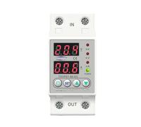60A DIN Rail 230V Adjustable Overvoltage and Undervoltage Protection Device Protector Relay Monitor Current Limit(60A)