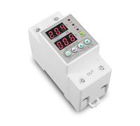 60A DIN Rail 230V Adjustable Overvoltage and Undervoltage Protection Device Protector Relay Monitor Current Limit(110V 60A)