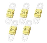 60A High Current Fuse 5 Pack, Heavy-Duty High Current Replacement, Durable Bolt-On Mega Fuse for Cars, Trucks, Construction Vehicles, Buses, Agricultural Equipment