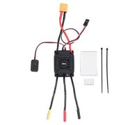 60A RC Brushless ESC Electronic Speed Controller, 1/10 Short Haul Truck 4 Wheel Cart ESC, with Programming Port, Compatible with Various Servos for RC Car Raci