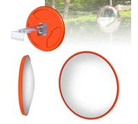 60cm/24" Heavy-Duty Convex Driveway Mirror - Super Wide 130° Angle for Road Safety, Parking Lots & Accident Black Spots - Shatterproof Traffic Mirror with Wall Mount