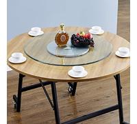 60cm/24 Round Glass Lazy Susan Turntable Tray for Kitchen Dining Table Large Silent nizer for Spices Storage 300KG Bearing Capacity Ideal for Banquets and Parties