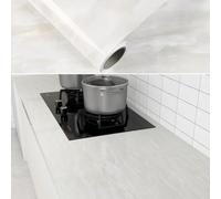 60cm×3m, Beige Marble Vinyl Wrap for Furniture, Worktop Vinyl Covering, Glossy Marble Sticky Back Plastic Roll, Heat-Resistant Glossy Contact Paper Furniture Stickers for Kitchen Worktops Countertops