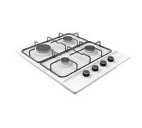 60cm 4 Burner Built in White Gas Hob