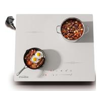 60cm 4 Zone Induction Hob White,2800W Plug in Electric Cooker(White) | 9 power levels with touch control, boost function, pause and keep-warm functions, safety lock, overheat protection