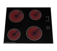 SIA CERH60BL 60cm 4 Zone Touch Control Electric Ceramic Hob In Black