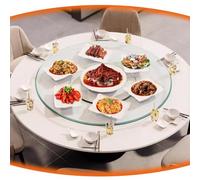 60cm 80cm 100cm Tempered GlassRound Dining Table Serving Tray Large Rotating Platter for Home & Kitchen Perfect for Entertaining & Meal Service (100cm/40)