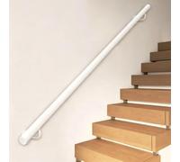 60cm 80cm 1m 150cm 2m 3m Metal Round Pipe Stairway Banister Grab Rail | Modern Staircase Handrails for Walls, Non-Slip for Outdoor Indoor Stairs Loft Corridor - Complete Kit(2.6ft/80cm)