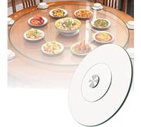 60cm 80cm 90cm Rotating Tray Round Glass Serving Plate Clear Glass Table Centerpiece for Dining 100cm (40in) Dinnerware Display