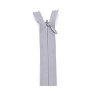 60cm Adjustable Length Invisible Zip - Grey, 1 Piece
