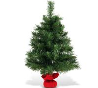 60cm Artificial Table Top Christmas Tree with 35 LED Lights COSTWAY Green One Size