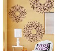 60cm Big Large Mandala Ceiling Round Exotic Stencils For Walls On The Wall Decor Decorate Reusable Decoration Plaster Template Decorative Painting Templates Putty Furniture