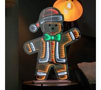 60cm Christmas Gingerbread Man Infinity Decoration with Multi-Coloured LEDs