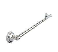 60cm Chrome Wall Mounted Single Towel Rail - Traditional Style, Concealed Fixings