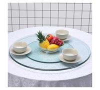 60cm Clear Glass Lazy SusanRotating Kitchen Serving Tray Round Dining Table Organizer Ideal for Parties Family Gatherings and Entertaining Guests