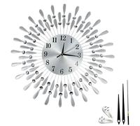 (60cm Clock) 38/60cm Diamante Beaded Crystals Quartz Jeweled Wall Clock Home Decor Livingroom
