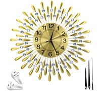 60cm Diamante Beaded Crystals Quartz Jeweled Wall Clock Home Decor Living Room