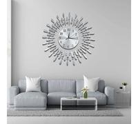 60cm Diamante Beaded Crystals Quartz Jeweled Wall Clock Home Decor Living Room