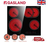 60cm Electric Ceramic Hob 4 Zone Built-in Touch Control, Timer, Child Lock 6600W